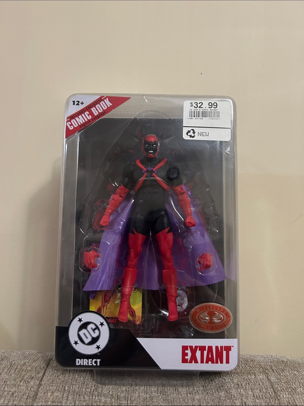 Extant Action Figure - Black, Red & Purple Cape by DC